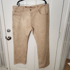 NWOT Paulo Solari Brown Cream Jeans  Size 42‎ x 30